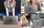 CISSOOK Compatible with MacBook Air 13.6 inch Case 2022 2024 2025 Release A2681 A3113 A3240 with Touch ID, Crystal Grey Hard Shell Case & Keyboard Cover for Mac Air 13.6 M2 M3 M4, Gray