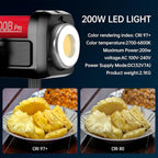 GVM Great Video Maker 200W Video Light Kit, LED Video Light Studio, Bluetooth Mesh Network/DMX Control, 45400lux/1m Continuous Lighting, 12 Lighting Effects, 2700K-6800K