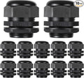 PENGLIN Cable Glands 1-1/4" NPT Nylon Cable Connector, Strain Relief Cord Connector, IP68 Waterproof Adjustable Locknut(1-1/4 Inch (12-Pack))