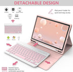 Keyboard Case for iPad Air 11-inch M3/M2/Air 5th/ 4th Generation- Detachable Bluetooth Keyboard Case with Pencil Holder - Flip Stand Cover for iPad Air 11"(2025&2024) /Air 5 2022/Air 4 2020/Pro 11 1st