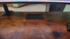 2PCS Desk Grommet Metal Rectangle Desk Cord Cable Hole Cover Grommet with Brush for Home Office Bank Computer Table (black)