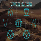 Dungeons and Dragon Dice of 7, Metal Dice Set D and D Polyhedral DND Dice Set with Cardboard Box Unique Cool Stonehenge Theme RPG Dice for Role Playing Games Gifts (Blue)