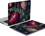 Batianda Design Case for M1 MacBook Air 13 Inch Model A2337 A2179 A1932 2021 2020 2019 Release,3D Stylish Designed Hard Shell with Keyboard Cover & Screen Protector, Vintage Flower