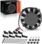 A-Premium 6.5'' 6.5 inch Slim Fan Pull Universal Electric Radiator Cooling Fan Assembly, 12V 80W with Mount Kit