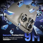 Tensea for iPhone 16 Pro/iPhone 16 Pro Max/iPhone 15 Pro/iPhone 15 Pro Max Camera Lens Protector, Metal Aluminum Alloy Tempered Glass Cover Camera Screen Protector Accessories, Case Friendly