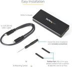 StarTech.com USB-C 10Gbps M.2 NVMe PCIe SSD Enclosure - Rugged Aluminum External M.2 PCIe M-Key Case IP67 Rated - 1GB/s Read/Write - Supports 2230/2242/2260/2280 - TB3 Compatible - Mac/PC, TAA