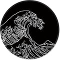 ITNRSIIET Mouse Pad Non-Slip Rubber Base Smooth Surface Stitched Edges Waterproof Durable Compatible with All Mice for Office & Gaming, Desk Accessory, Diameter 8.7 inch, Wave
