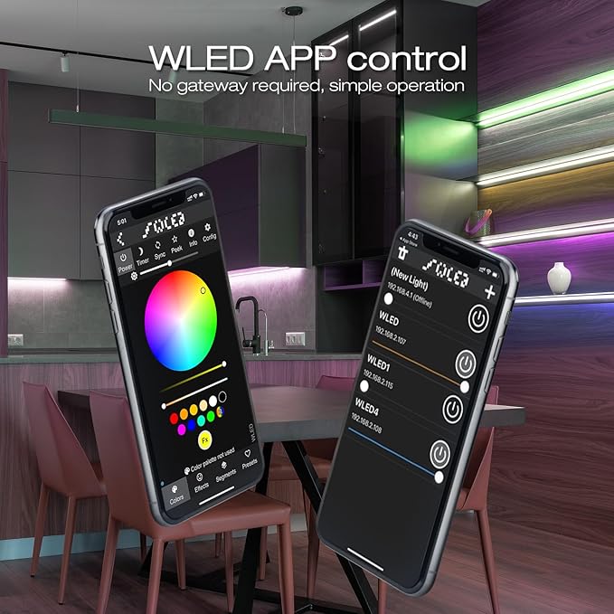 GLEDOPTO WLED ESP32 Mini LED Strip Controller RGB IC Digital with Mic Music Sound Mode DC5V USB Dynamic WS2811 WS2812 WS2812b WS2814 WS2815 SK6812 Addressable LED Strip