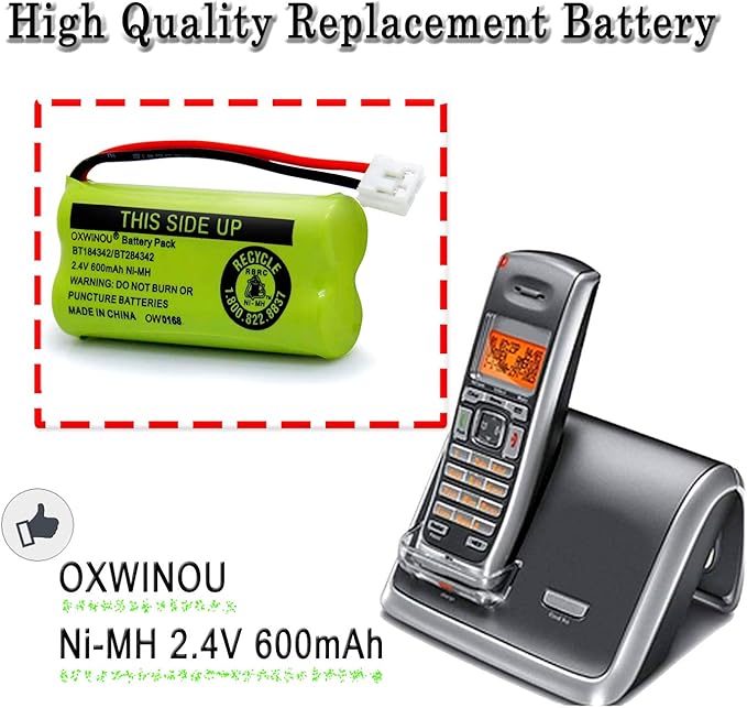 BT18433 BT-18433 BT28433 BT184342 BT-184342 BT284342 BT183348 BT1011 BT-1011 Replacement Battery for BT-8300 BATT-6010 89-1326-00-00 89-1330-01-00 CPH-515D Cordless Phone(Pack of 4)