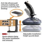 Flight Sim Game Joystick Desk Mount,Hotas Mount - Compatible with Thrustmaster T. Flight Hotas One/4/X,Sol-R2/Sol-R1,SimTask Farmstick,WINWING URSA MINOR Series,G Extreme 3D Pro,Turtle Beach VelocityOne Flightstick and PXN 2113 PRO