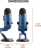 Logitech Creators Blue Yeti USB Microphone for Gaming, Streaming, Podcast, YouTube, Discord, PC, Studio Sound, Plug & Play-Midnight Blue