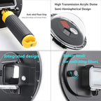 Dome Port Lens for GoPro Hero 5 6 7 Black Hero (2018), Dome Port with Waterproof Housing Case, Trigger, Floating Hand Grip, Built-in Switchable Red Filter and 10x Macro Filter