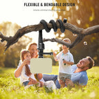 NEEWER Flexible Phone Holder with Magnetic Quick Release Camera Mount Compatible with Insta360 DJI Action 4 iPhone, Bendable Selfie Stick for Shopping Cart/Stroller/Treadmill/Gym, GP-17