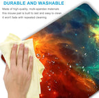 Galaxy Mouse pad, Orange and Cyan Nebula Mouse Pads Office Computer Mousepad, Non-Slip Washable Small Mouse mat 9.5 X 7.9 inch
