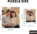 Custom Puzzles from Photos, Personalized Natural Wood Puzzle with 120/200/300/500/1000 Pieces, Customized Jigsaw Create Timeless Memories for Adults, Family, Father's Day, Lover, Pet