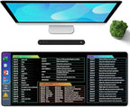 Galdas Gaming Mouse Pad XXL XL Large Long Extended Big Mousepad Non-Slip Rubber Keyboard Desk Pad with Stitched Edges for Laptop Home Office (31.5x11.8x0.08 Inch) … (Shortcut Keys1)