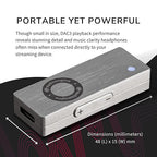 Audioengine DAC3 32-Bit Mobile Headphone Digital to Analog Converter for Hi-Res Music and Audio