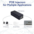 Gigabit PoE+ Injector Adapter - 30W 48V Power Over Ethernet Plus - 10/100/1000Mbps, IEEE 802.3af/at Compliant - Up to 100 M (328 ft) Range, by ThePoEstore