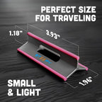 Steepy Low Profile Laptop Stand - Computer Stand with 3 Heights - Plastic Laptop Riser, Lightweight Lift - Orange, 2 Pack