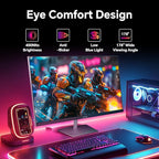 KTC 24.5 inch 400Hz 240Hz Gaming Monitor | Fast IPS 1ms | FHD 1080P Monitor | HDR 400 128% sRGB | HDMI x2, DP x2 |Tilt Adjustability Silver-Gray VESA 360Hz Monitors H25X7