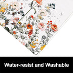 ITNRSIIET Mouse Pad with Stitched Edge Premium Textured Smooth Precise Operation Waterproof Washable Non-Slip Rubber Base Desktop Protection Mat, 10.2×8.3×0.12 inches, Wildflowers