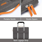 MOSISO 360 Protective Laptop Case 13.3 inch, 13-13.3 inch Laptop Sleeve Compatible with MacBook Air/Pro 13 / Pro 14,HP Dell Acer ASUS,Side Open Carrying Case with 4 Zipper Pockets&Handle, Taupe Gray