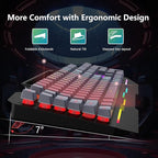 AULA T102 104 Keys Gaming Keyboard and Mouse Combo with RGB Backlit, All-Metal Panel Waterproof Light Up Quiet Computer Keyboard, USB Wired for MAC Xbox PC Gamers