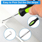 Window Screen Repair Kit Mesh Screen Spline Roller Repair Tools Kit with Screen Installer Clips, Metal and Plastic Spline Fixing Tool Kit for Window Screen