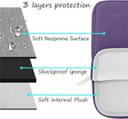 MOSISO Laptop Case 13.3 inch, 13-13.3 inch Laptop Sleeve Bag Compatible with MacBook Air/Pro 13 / Pro 14, HP Dell ASUS Lenovo Notebook, Neoprene Computer Sleeve Bag with Small Case, Grape Purple