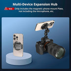 SMALLRIG Magnetic Phone Mount Plate for iPhone 17/16/15, with Cold Shoe Mount & 1/4"-20 Threaded Hole, for DJI Mic 2, Ball-Head Selfie Sticks, Vlogging, Live Streaming, Smartphone Filming-5155