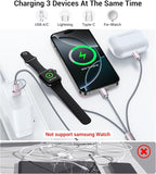 Temdan for Travel Vacation Essentials,3 in 2 USB C Cable for Apple Watch Charger/iPhone 16 Charger/Lightning,Multi Charging Cable Cord,Camping Essentials,Portable Designed for iWatch &iPhone 16-12-5FT