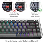 Geekria 65% Clear Acrylic Dust Cover for 68 Key Mechanical Keyboard - Compatible With Keychron K7, K6, K6 Pro, RK Royal KLUDGE RK68