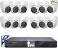ONWOTE 16 Channel NVR PoE Security Camera System Wired, 12MP 4K 16CH Commercial NVR 4TB, Smart AI Color Night, 12x 6MP 122° Outdoor Audio IP Cameras, 12x Cables(Total 960ft), CCTV for Businesses Home