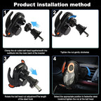 Wireless Car Charger, Cell Phone Car Mount 15W Fast Charging Auto Clamping for Car Vent Phone Holder Charger for iPhone 16 15 14 13 12 11 Pro Max, Glaxy S24 Ultra, LG, Google
