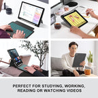 Touch for iPad 9th/8th/7th Generation Case with Keyboard 10.2 Inch, Multi-Touch Trackpad, 7 Color Backlit, Detachable Magnetic Folio Cover with Pencil Holder for iPad Air 3rd Gen/iPad Pro 10.5" Black