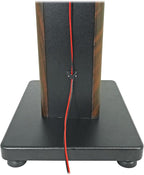 Rockville Pair RHT28D 28" Bookshelf Speaker Stands, Dark Wood Grain, 60 lbs Capacity, Sand-Fillable Design, Dual Platform Sizes, Anti-Slip Pads, for Home Theater and Studio Monitors