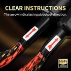 10 AWG Audiophile HiFi Speaker Audio Cable–4N OFC Core,24K Gold-Plated Banana Plugs with Nylon Braid,Compatible with Amplifier,Speakers,AV Receiver & Home Theater(9.84ft/3m) 2-Pack