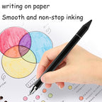 Stylus Pens for iPad, Luntak 3 in 1 Ballpoint Pen, Fiber Tip & Clear Disc Capacitive Stylus iPad Pencil for Apple iPhone/iPad Pro/Mini/Air/Android/Microsoft/Surface All Capacitive Touchscreen - Black