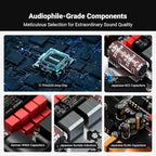 Fosi Audio ZA3 Balanced Stereo Amplifier Home Audio Component Mini 2 Channel Mono Amp TPA3255 for Subwoofer Desktop Home Theater Bookshelf Tower Floorstanding Passive Speakers with 48V Power Supply