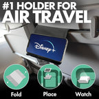 Folden Airplane Phone Holder, Flexible Tablet and Cell Phone Holder, Folding Cellphone Stand for Desk, Bed, Office, Treadmill - Airplane Accessories Long Flight Travel - Plane Essentials (Cordura)
