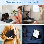 OYEEICE for iPad 9th Generation Case with Keyboard - Detachable Backlit Keyboard - Rotatable Cover with Pencil Holder for iPad 9th/8th/7th Gen, iPad Air 3rd Gen & iPad Pro 10.5" - Black