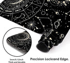 Galdas Gaming Mouse Pad XXL XL Large Long Extended Big Mousepad Non-Slip Rubber Keyboard Desk Pad with Stitched Edges for Laptop Home Office (31.5x11.8x0.08 Inch) … (Black Moon)