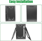 18U Server Cabinet Wall Mount Rack Enclosure with Caster Wheels 2 Server Fans Locking Grid Gate Removable Side Panels 19" Network Cabinet 15-18.5" Installation Depth Heavy-Duty Frame (37INCH, 18U)