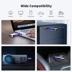 ABLAZE 1GB Flash Drive 2 Pack, USB 2.0 Thumb Drives with Lanyards Swivel USB Memory Stick 1GB（Green and Purple