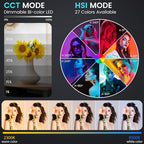 RGB Photography Lighting Kit, 50W Bi-Color LED Studio Lights, 2300k~8500k, CRI 97+, 27 Lighting Effects Video Light for Filming Camera Photo Recording Stage Shooting Streaming TikTok (2)