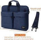 KINGSLONG 14 inch Laptop Bag with Shoulder Strap, Messenger Bag, Slim Computer Carrying Case Notebook Handbag Fit for Acer Asus Lenovo HP Toshiba, Blue