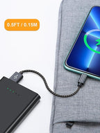 CableCreation Short iPhone Charger Cable 0.5FT/0.15m, USB A to Lightning Cable, Lightning to USB Data Sync Cord [MFi Certified] for iPhone 14/14 Pro, AirPods Pro, iPhone 13/13 Pro/12, iPad Pro, Grey