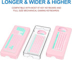 WINFFOR Acrylic Keyboard Cover Protector - Mechanical Keyboard Dust Cover Computer Keyboard Cover Keyboard Protector Fits 17'' Keyboard (Lightpink)