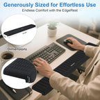 UnivoColors PostureUp L-Shaped Desk Long Wrist Rest Elbow, Non-Slip, Memory Foam, Desk Edge Support, Ergonomic Design for Long-Hour Work (23.6 * 3.9 inch One-Piece Design,Purple)