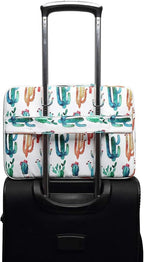 Canvaslove Cactus Corner and Bottom Rebound Bubble Cushioned Laptop Sleeve Bag case with Pockets and Handle For Macbook 14 inch,Surface Laptop 14.4 inch and 14 inch laptop